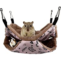 N-0 Hamaca Pequeña para Jaula Mascotas- 2 Capa Hamaca Pequeña para Mascotas Hamaca Suave y Cálida para Jaula-para…